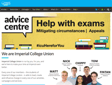 Tablet Screenshot of imperialcollegeunion.org